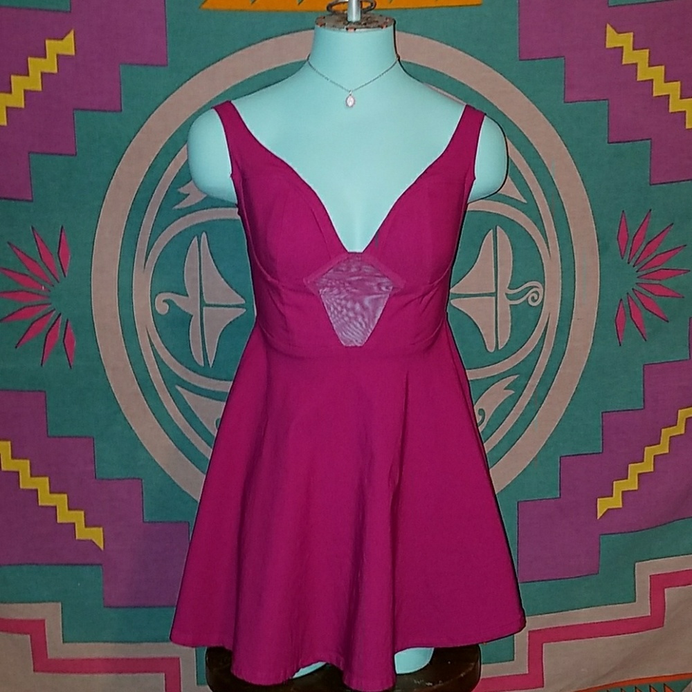 Fuchsia mini dress
